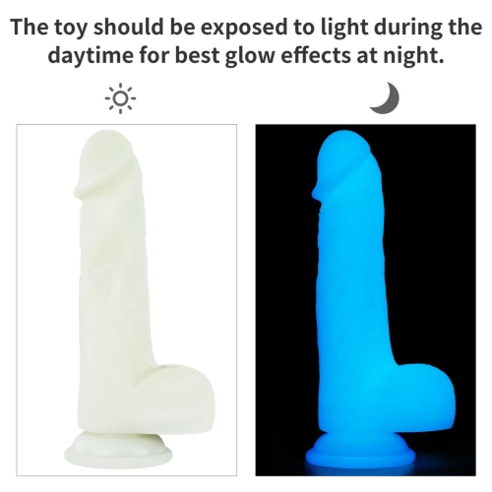  Lumino Play 21 CM Karanlıkta Parlayan Silikon Dildo Fosforlu Yapay Penis