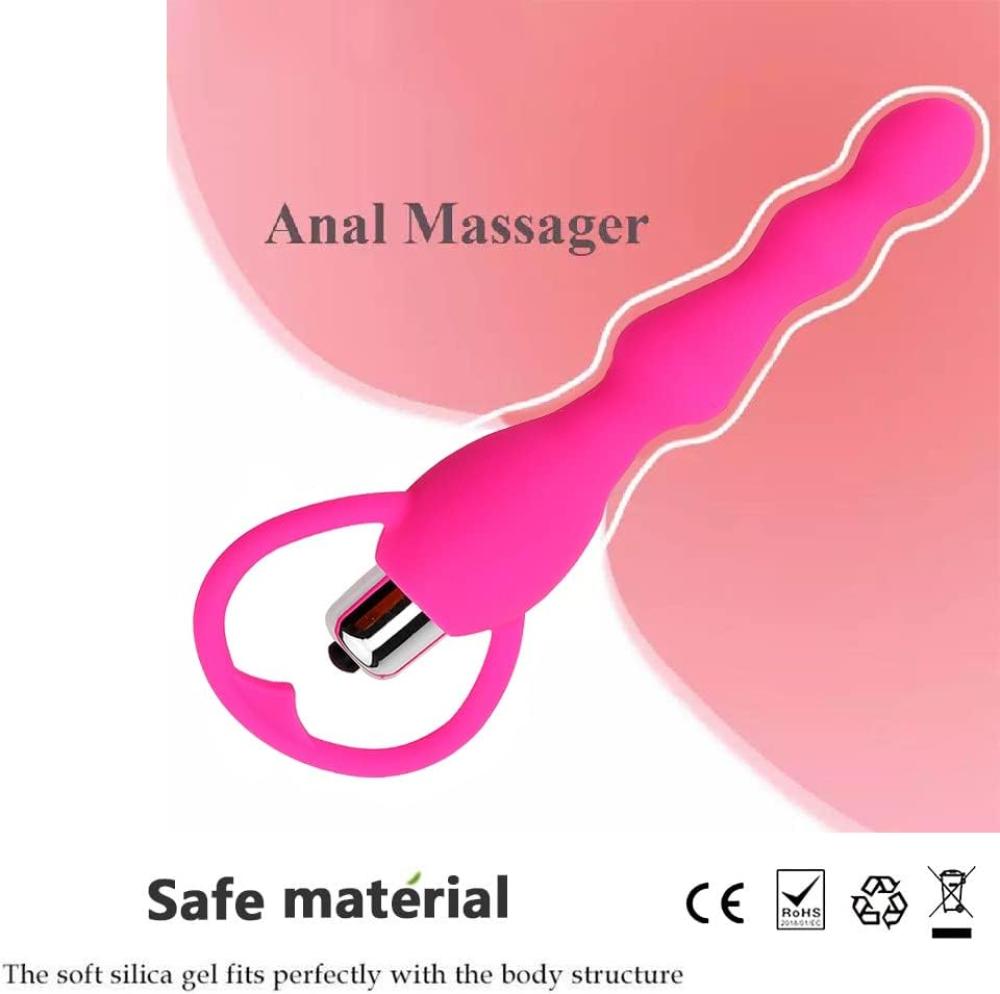 10 Mod Titreşimli Tutma Halkalı 3 Bouğumlu Anal Plug Butt Plug
