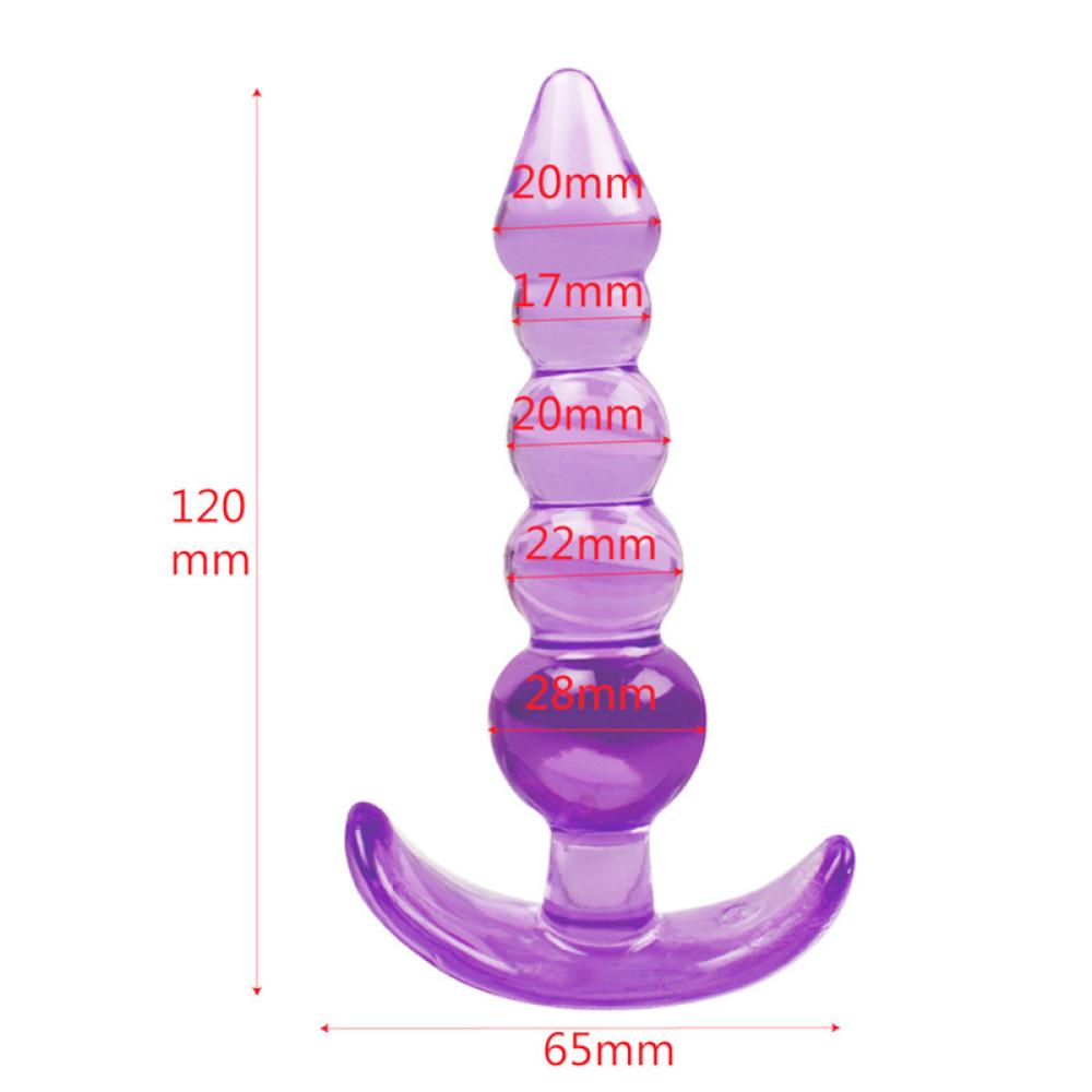 12 Cm Boğumlu Silikon Anal Plug Butt Plug Orta Boy