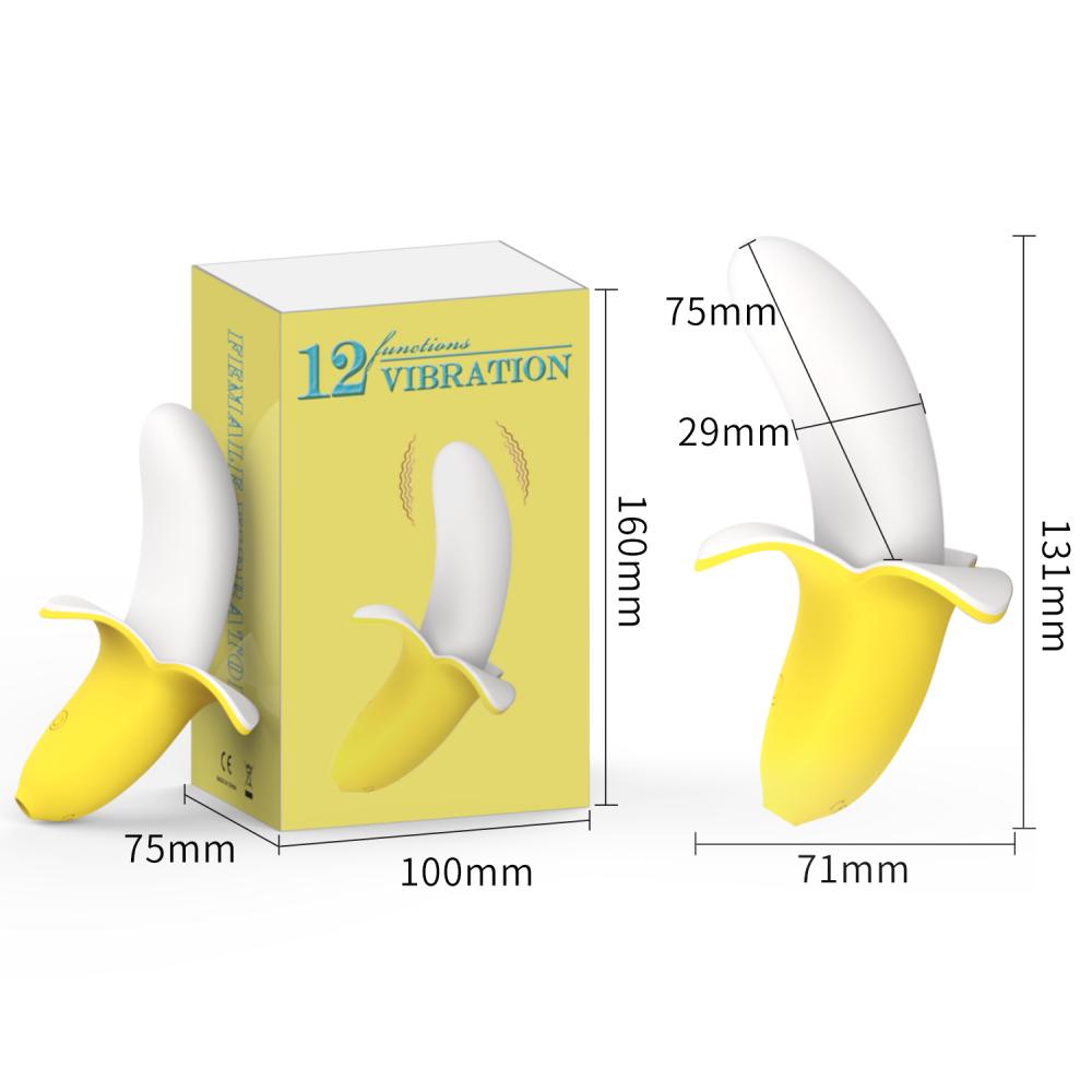 13 Cm Muz Şeklinde  Titreşimli Şarjlı Mini Vibratör 