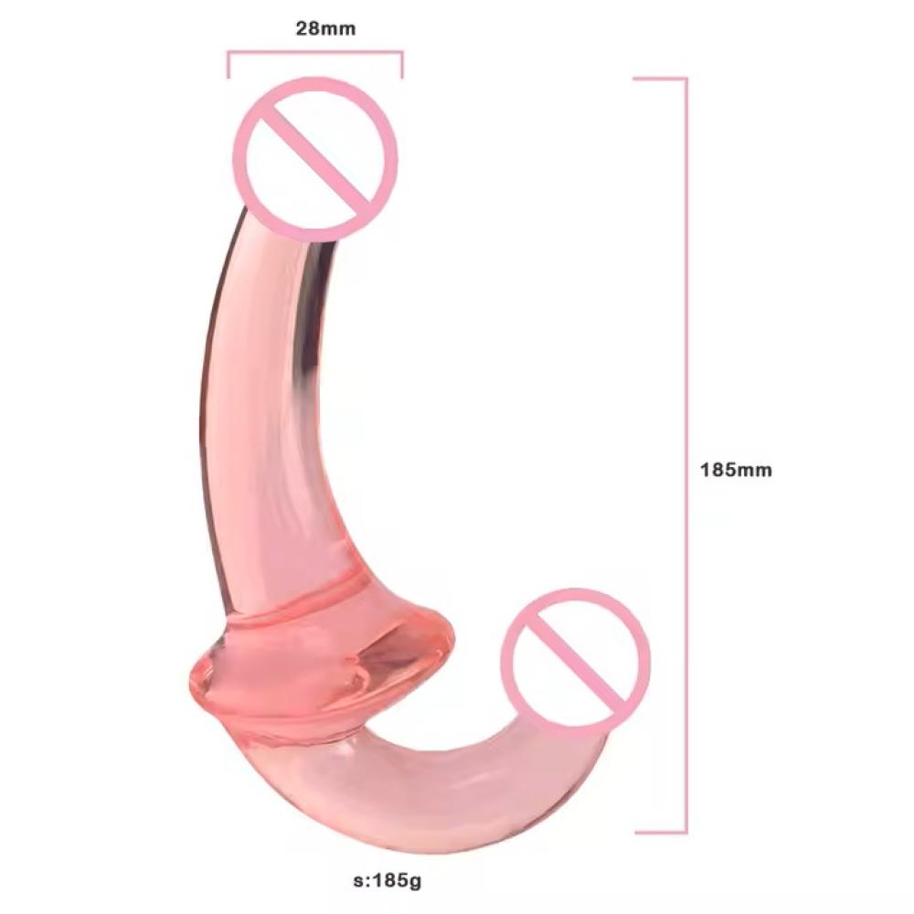 18 Cm Çift Taraflı Strapless Dildo Çift Uçlu Gerçekçi Yapay Penis