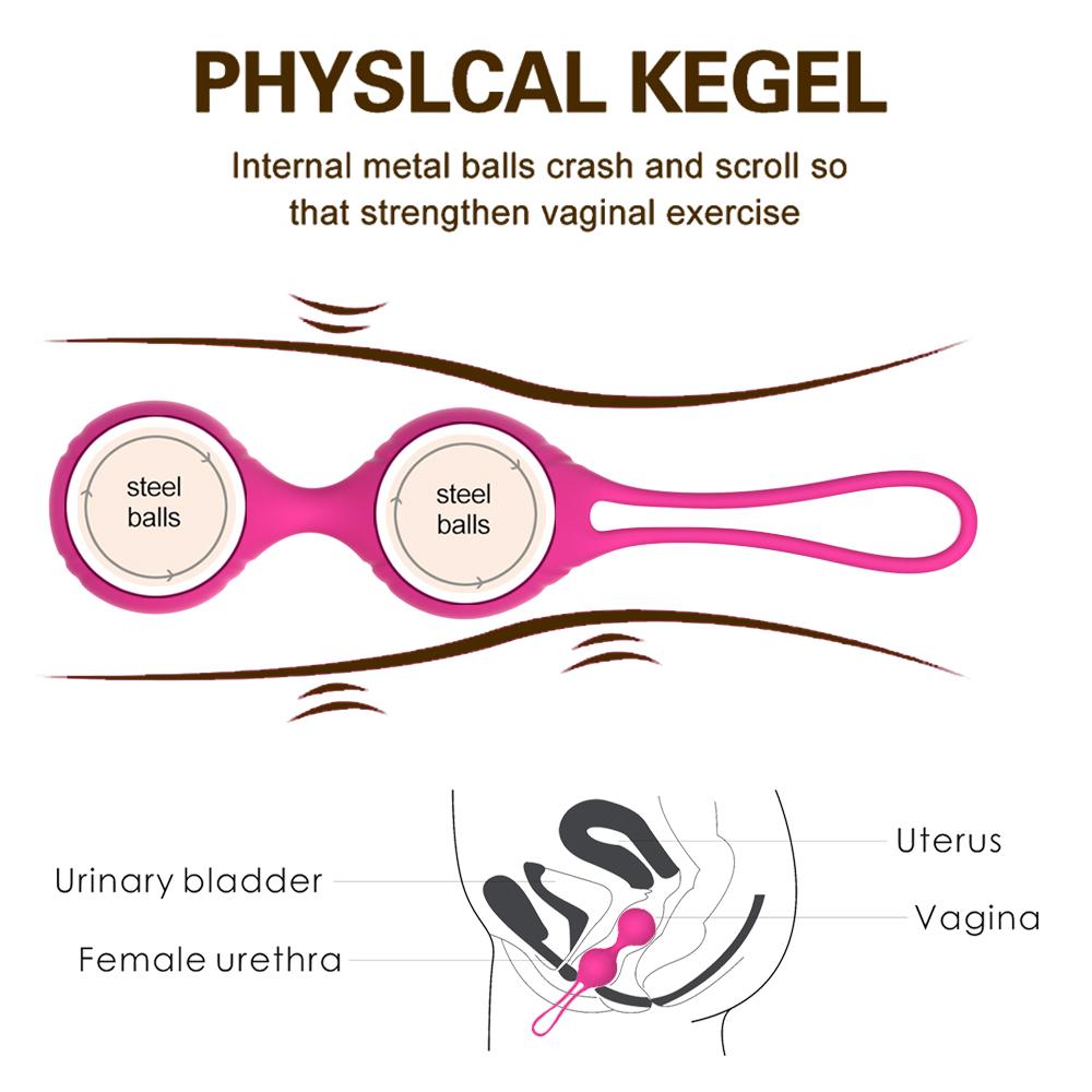 2 li Kegel Egzersiz Topu Seti Bilyeli Medikal Silikon