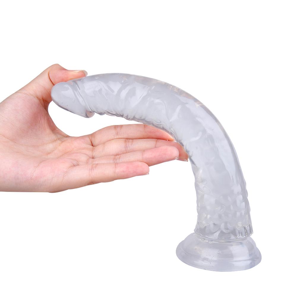 21 Cm Jel Dokulu Vantuzlu Realistik Dildo