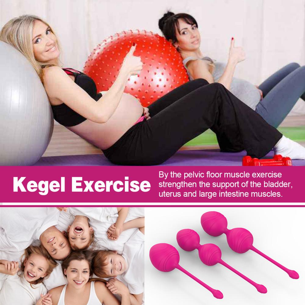 3 lü Kegel Egezersiz Topu Seti Vajina Sıkılaştırıcı Bilyeli Kegel Topları
