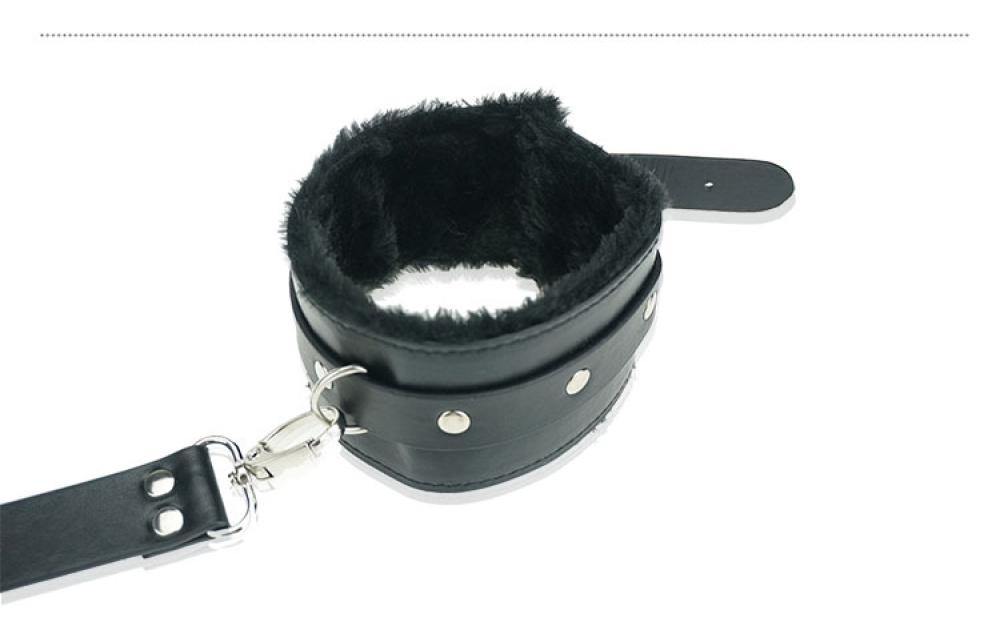 4 lü BDSM El Ayak Kelepçe Seti Suni Deri Peluşlu El Ayak Bağı