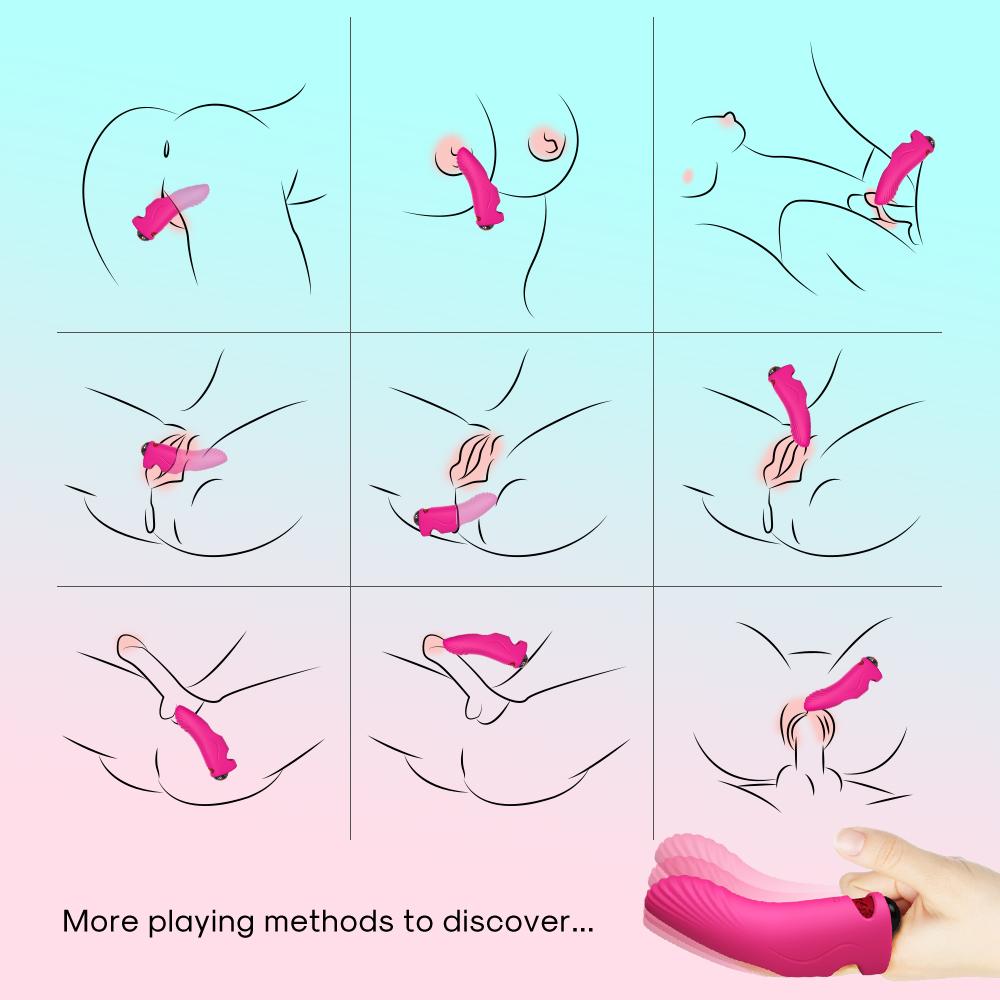 9 Mod Titreşimli Parmağa Takılabilir Mini Vibratör