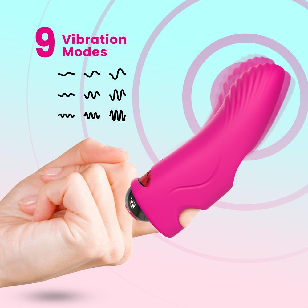 9 Mod Titreşimli Parmağa Takılabilir Mini Vibratör