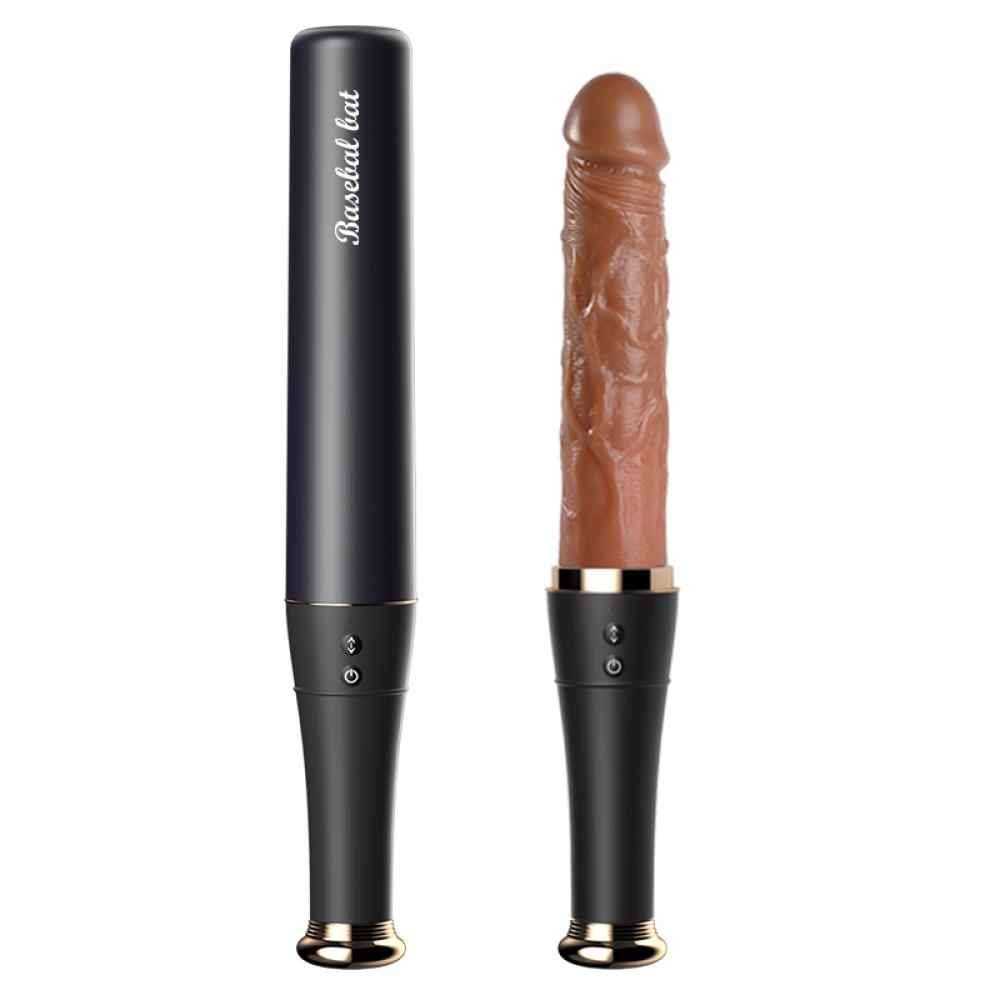 Baseball Sopası Şeklinde Titreşimli İleri Geri Hareketli Dildo