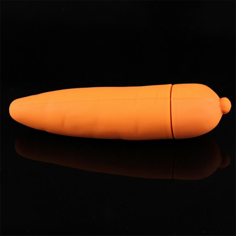 Carrot Havuç Şeklinde Medikal Silikon Titreşimli Mini Vibratör