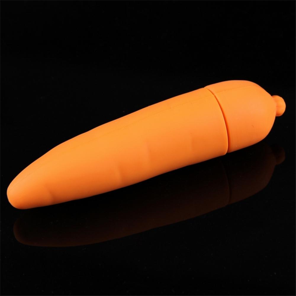 Carrot Havuç Şeklinde Medikal Silikon Titreşimli Mini Vibratör