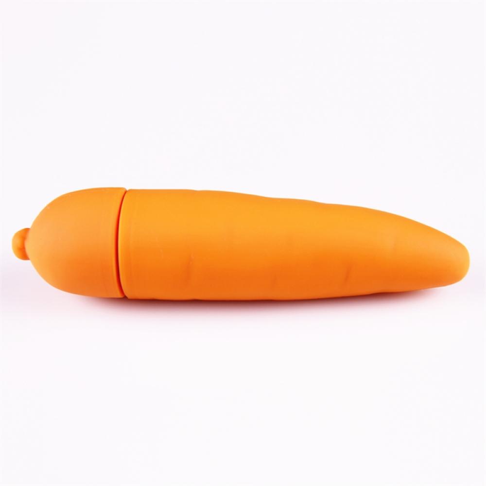 Carrot Havuç Şeklinde Medikal Silikon Titreşimli Mini Vibratör