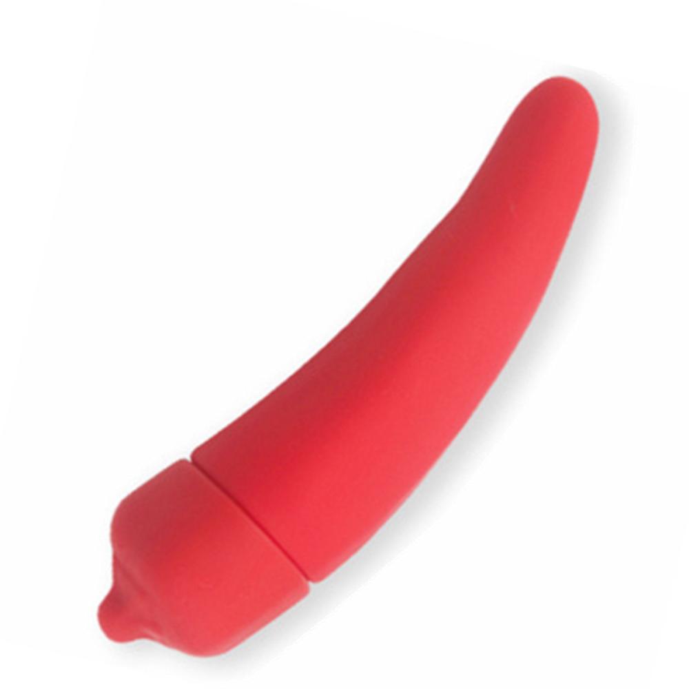 Chilli Acı Biber Şeklinde Titreşimli Silikon Mini Vibratör