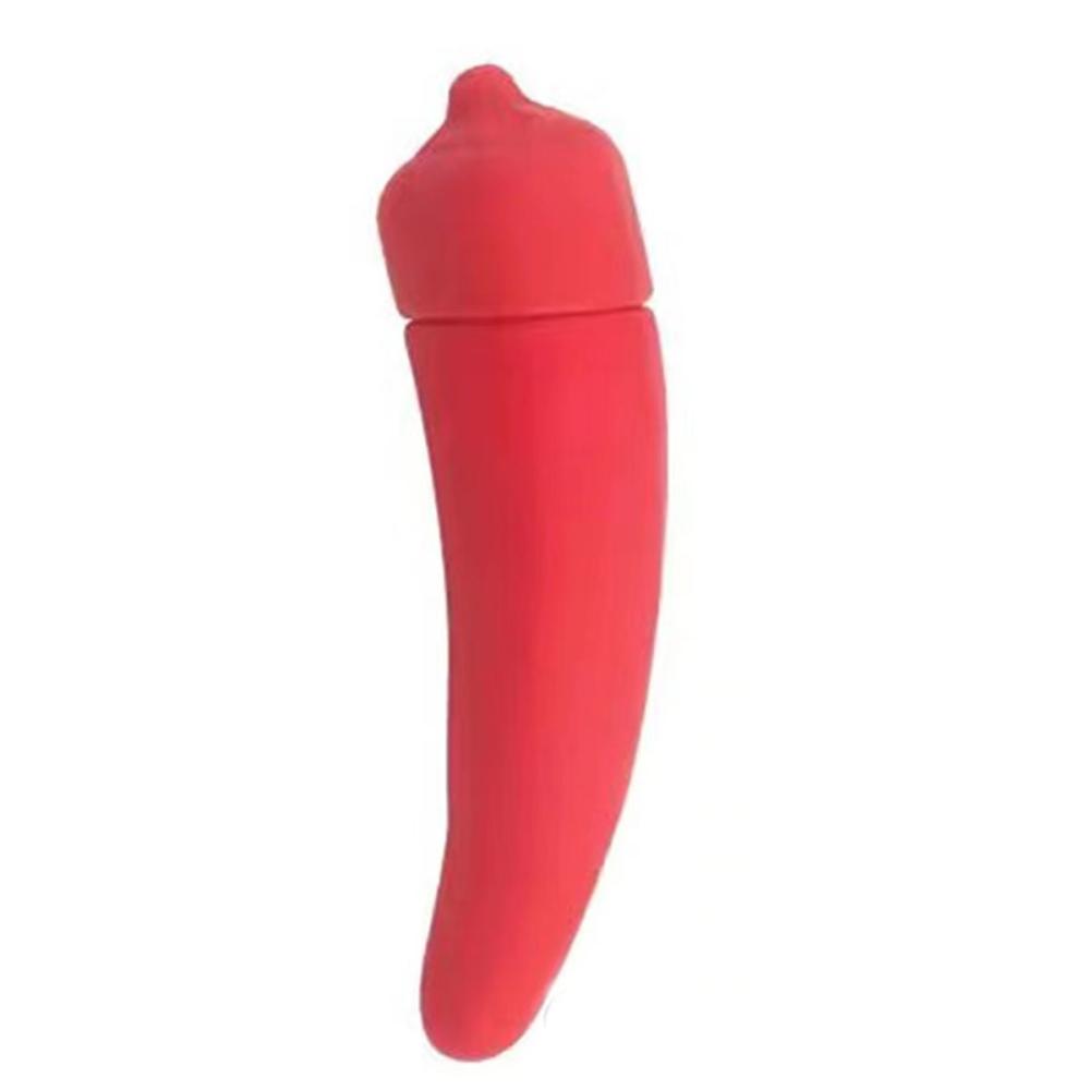 Chilli Acı Biber Şeklinde Titreşimli Silikon Mini Vibratör