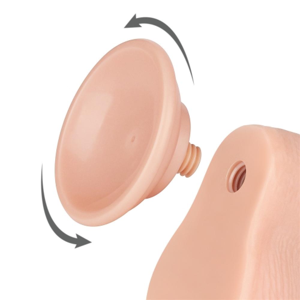 Çift Katmanlı Kayar Deri Damarlı 19.5 CM Dildo Penis