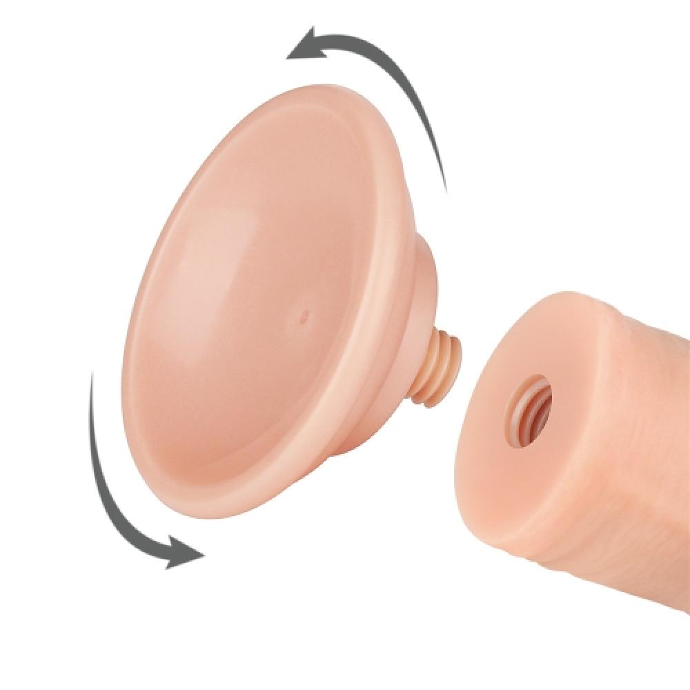 Çift Katmanlı Kayar Deri Damarlı 20 CM Dildo 