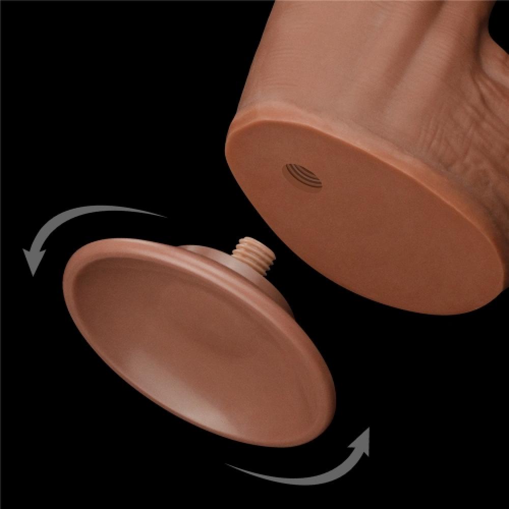 Çift Katmanlı Kayar Deri Damarlı 31 CM Büyük Dildo Yapay Penis