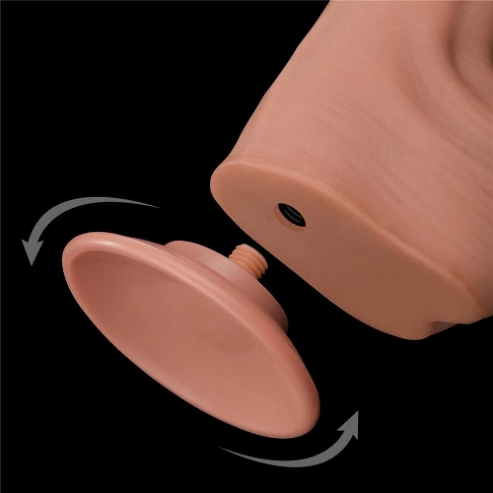 Çift Katmanlı Kayar Deri Damarlı 34 CM Büyük Dildo Uzun Yapay Penis