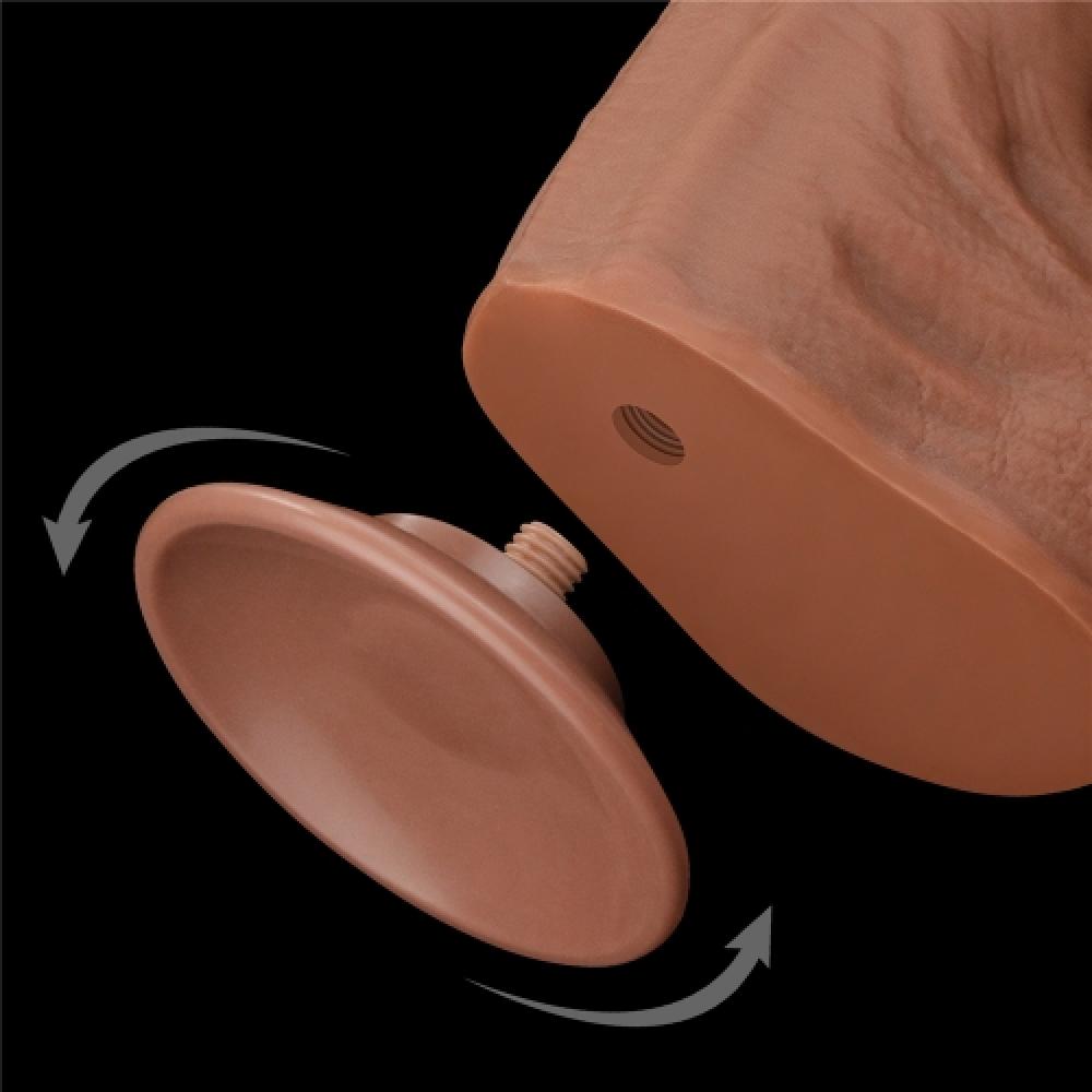 Çift Katmanlı Kayar Deri Damarlı 36 CM Büyük Dildo Yapay Penis