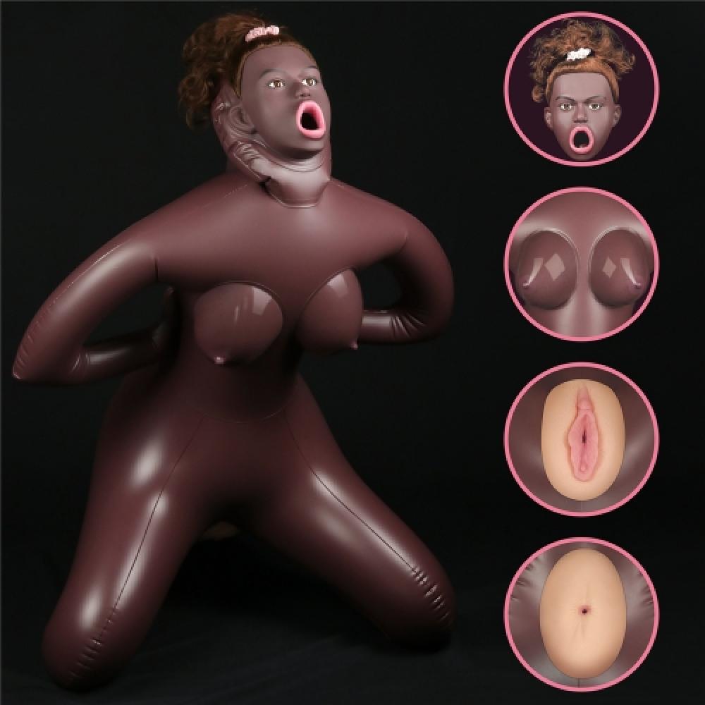 Cowgirl Anal Vajinal Oral 3 Silikon Girişli Kucak Pozisyonunda Şişme Bebek