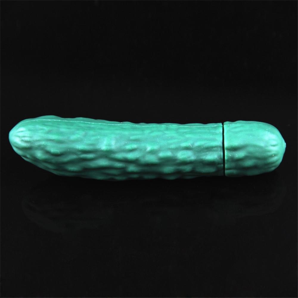 Cucumber Salatalık Şeklinde Medikal Silikon Titreşimli Mini Vibratör