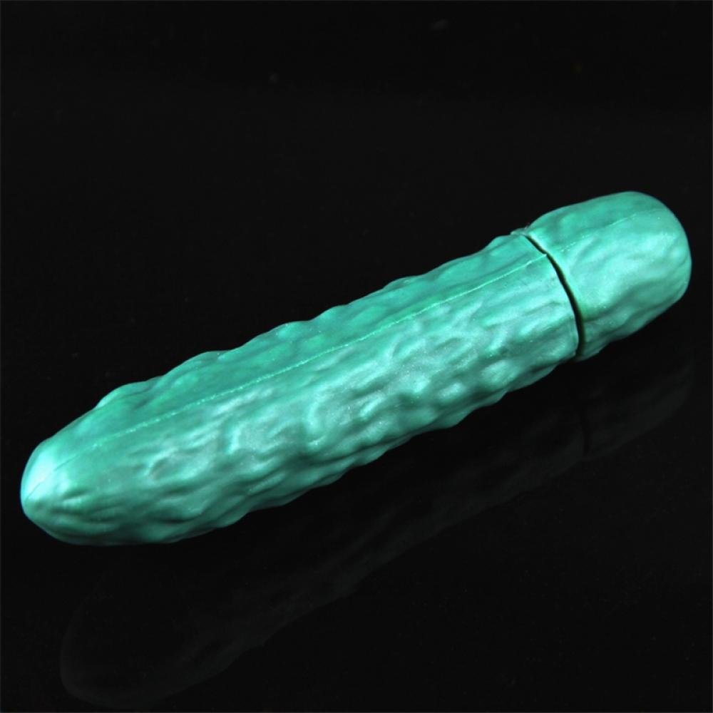 Cucumber Salatalık Şeklinde Medikal Silikon Titreşimli Mini Vibratör