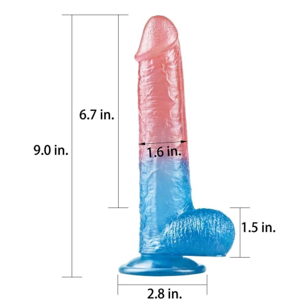Dazzle Studs 23 Cm Realistik Penis Testisli Dildo 