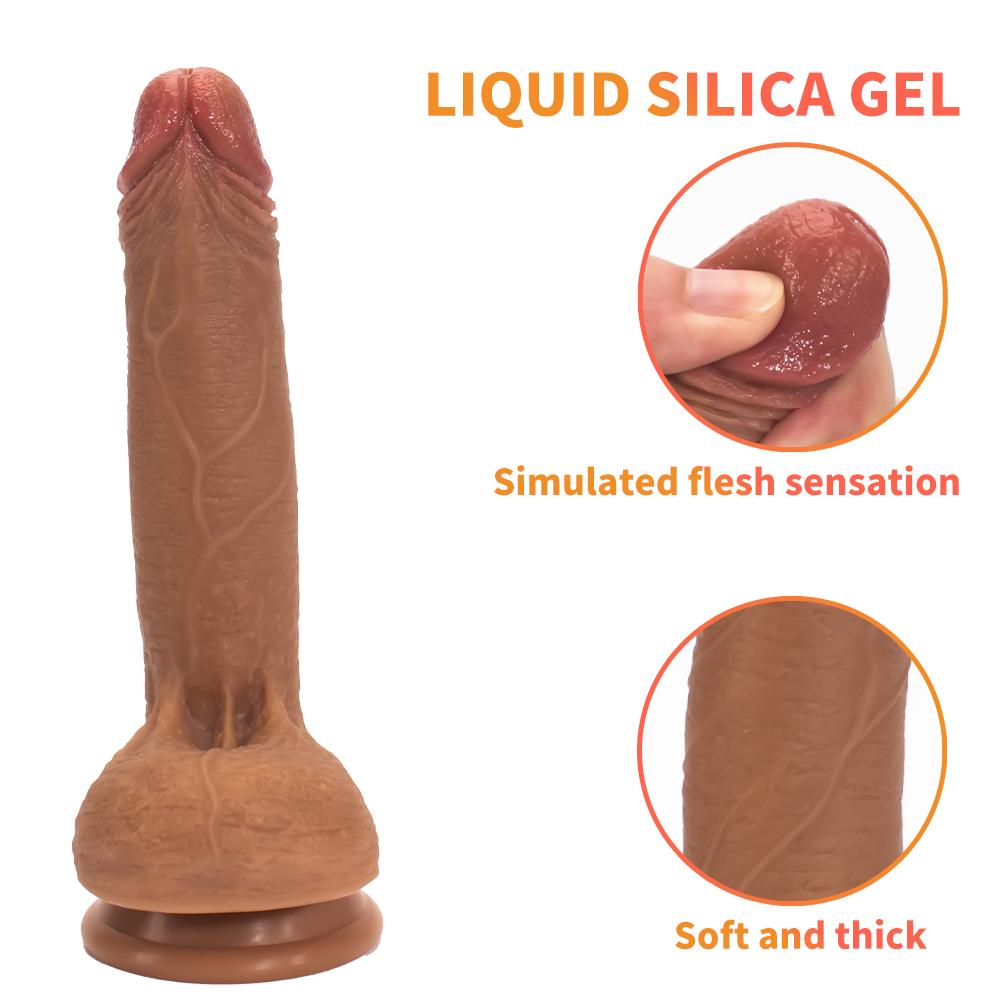 Diddy 18.5 Cm Testisli Yumuşak Dokulu Ultra Realistik Yapay Penis Dildo