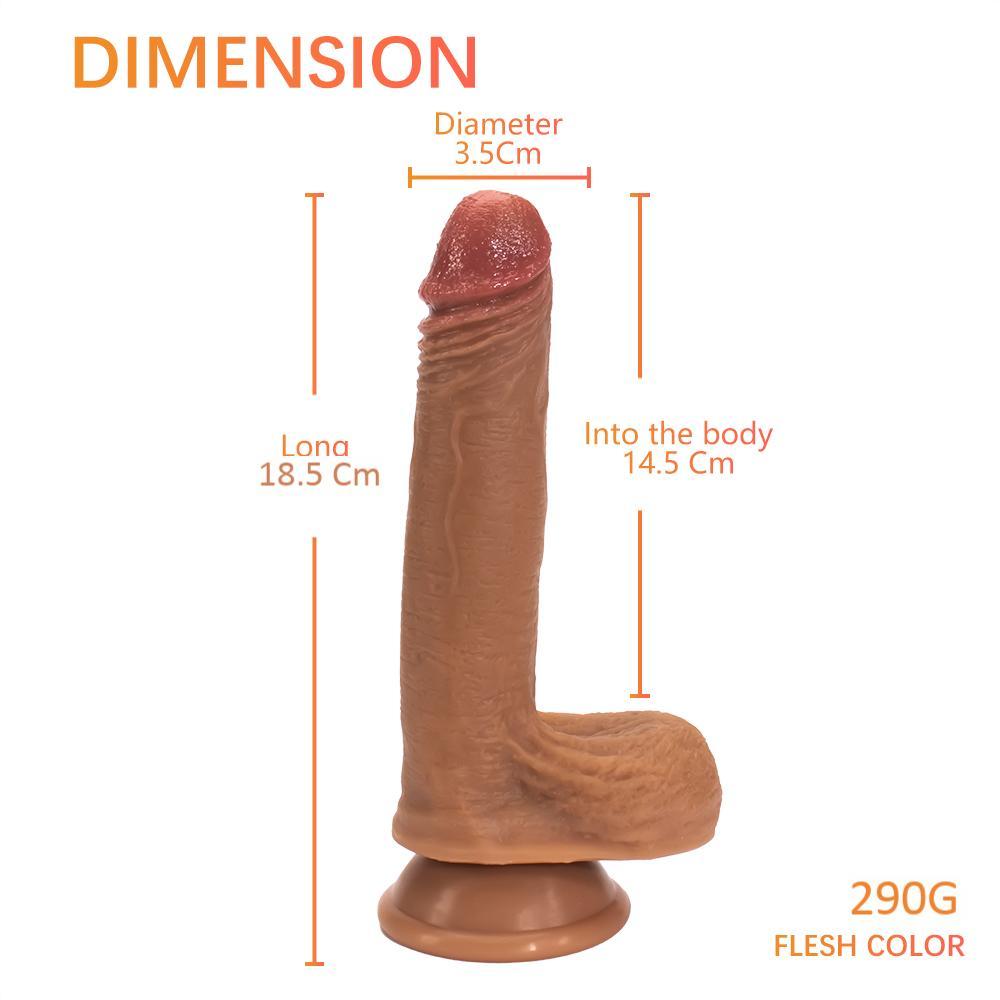 Diddy 18.5 Cm Testisli Yumuşak Dokulu Ultra Realistik Yapay Penis Dildo