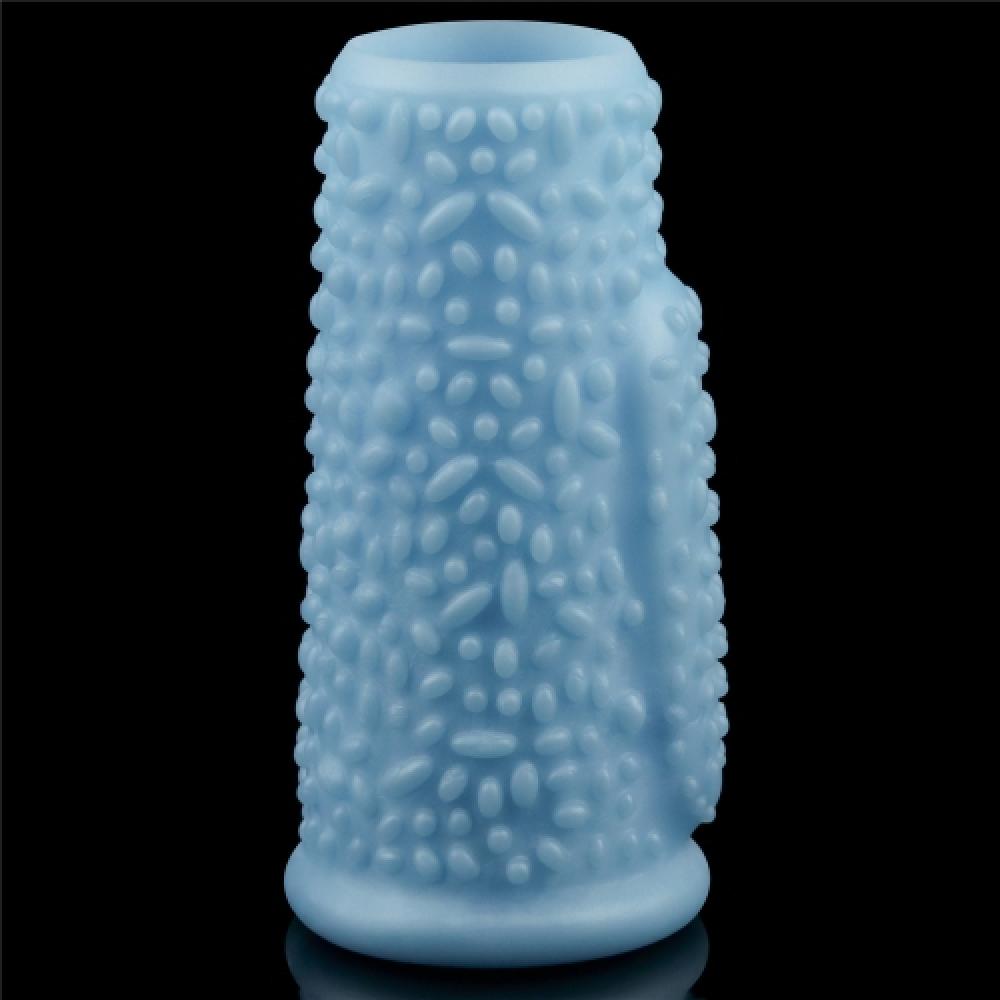 Drip Knights Titreşimli Penis Kılıfı Mavi