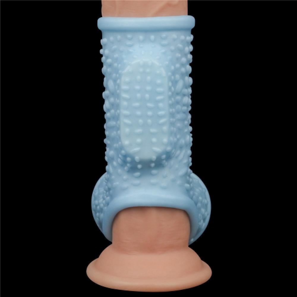 Drip Knights Titreşimli Testis Ve Penis Kılıfı Mavi