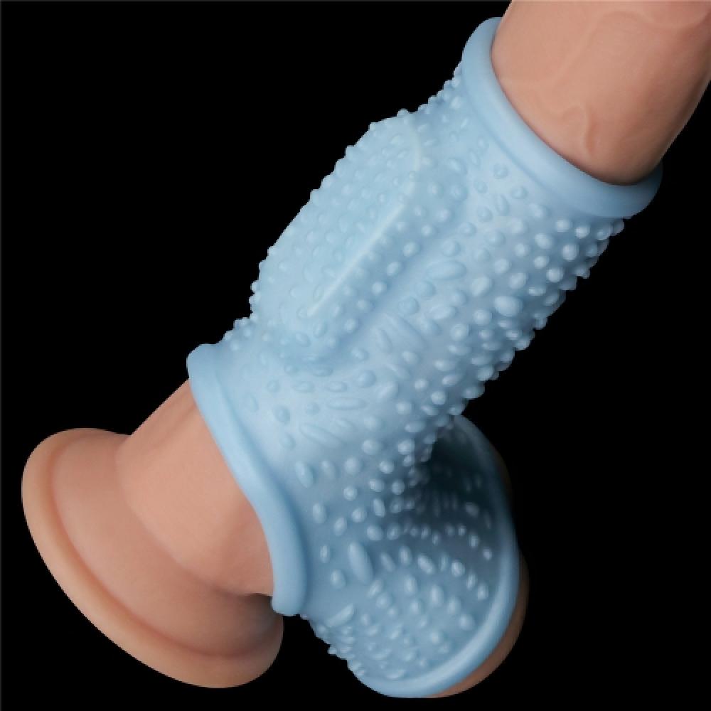 Drip Knights Titreşimli Testis Ve Penis Kılıfı Mavi