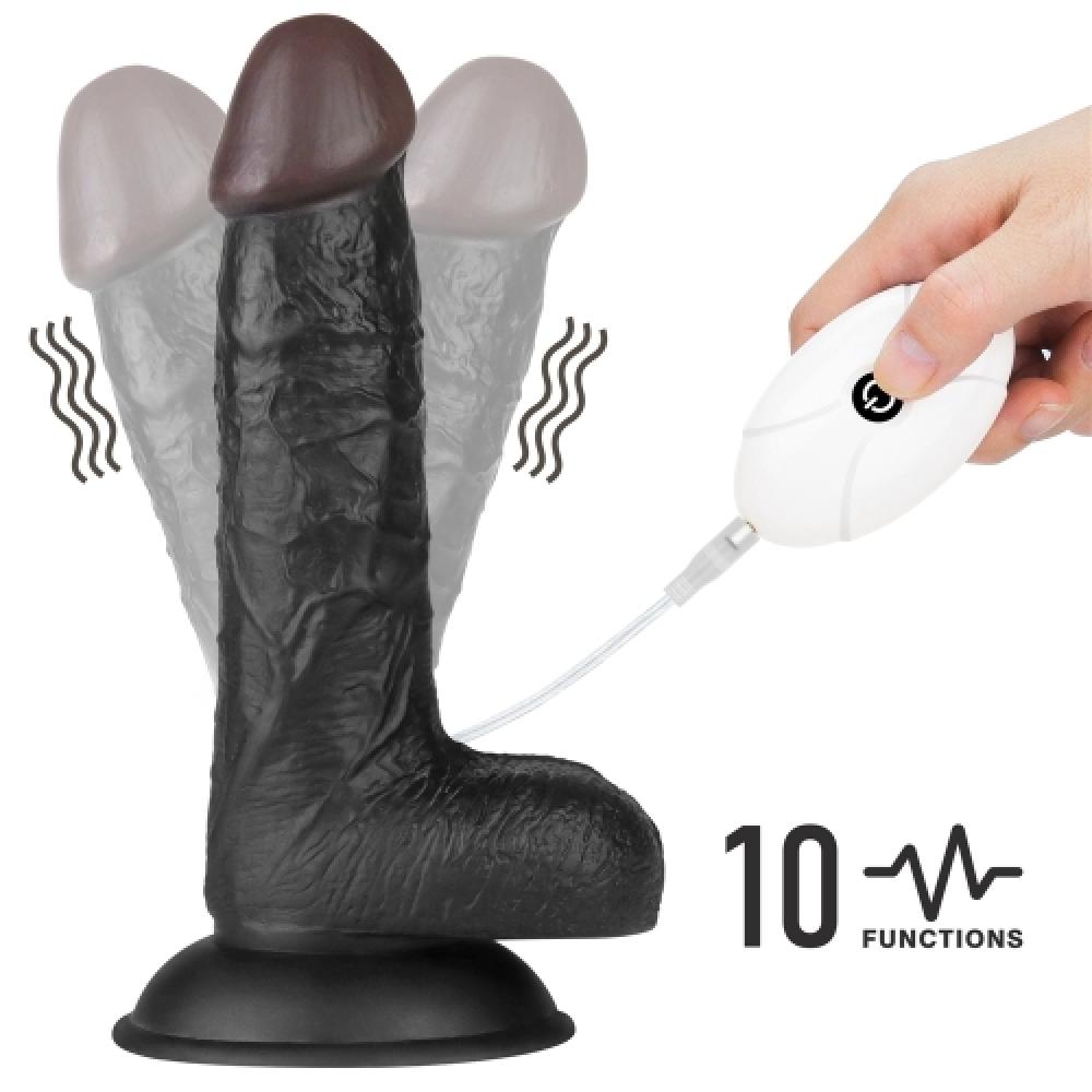 Easy Kumandalı Titreşimli Strapon Set 18 Cm Dildo Siyah