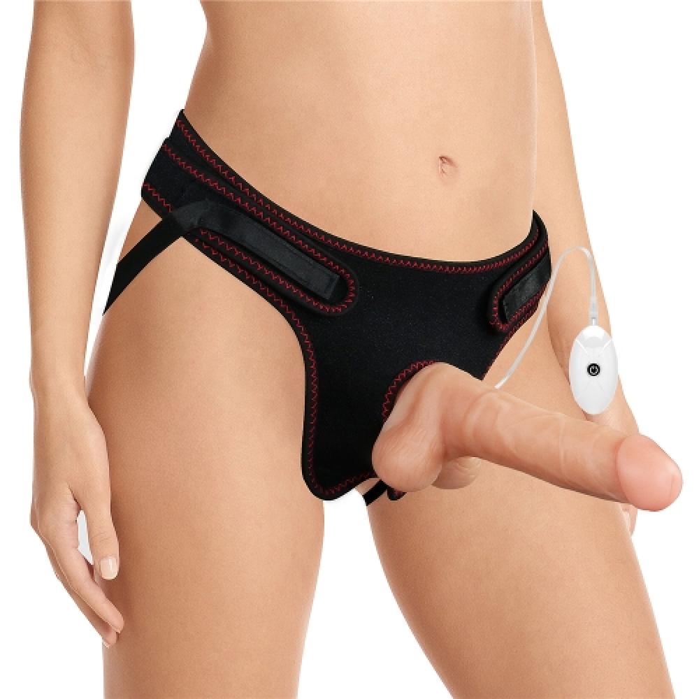 Easy Kumandalı Titreşimli Strapon Set 20 Cm Dildo