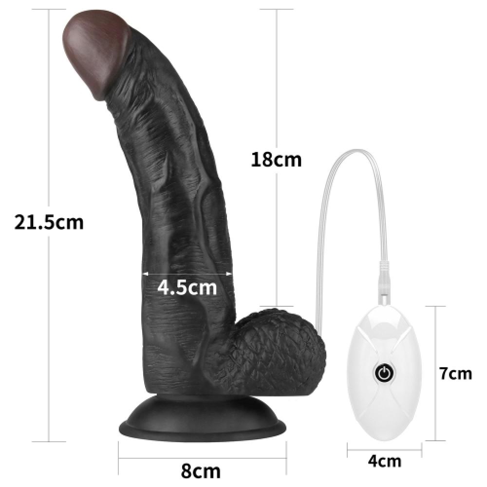 Easy Kumandalı Titreşimli Strapon Set 21.5 Cm Dildo Siyah