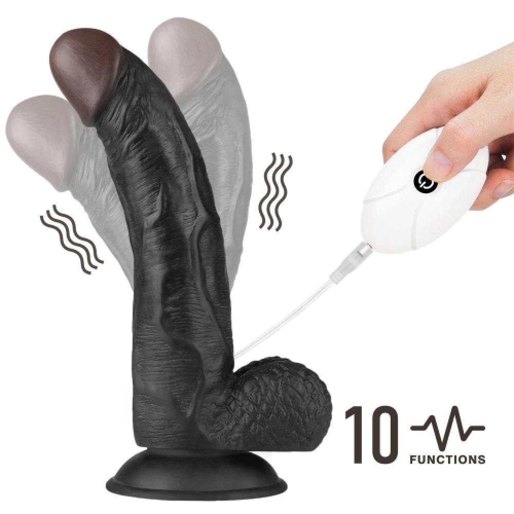 Easy Kumandalı Titreşimli Strapon Set 21.5 Cm Dildo Siyah