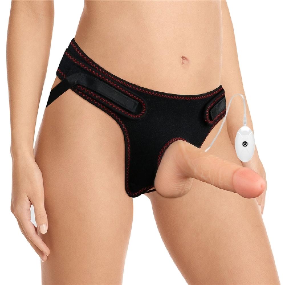 Easy Kumandalı Titreşimli Strapon Set 18 Cm Dildo