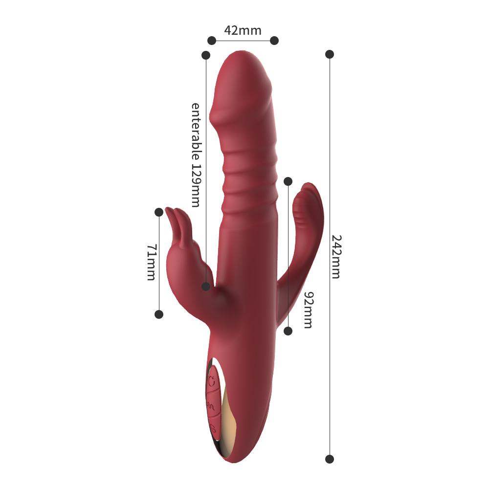 Feel İleri Geri Hareketli Anal Plug Eklentili Titreşimli Şarjlı Rabbit Vibratör
