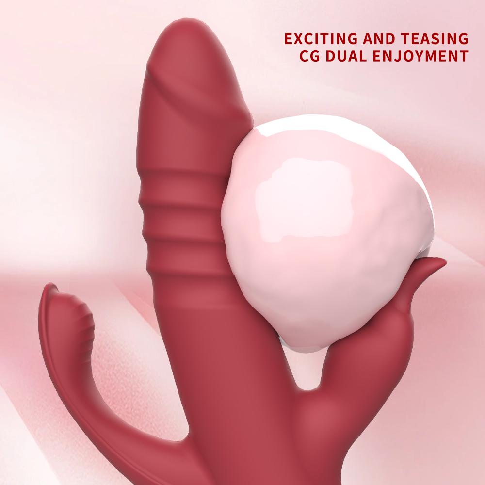 Feel İleri Geri Hareketli Anal Plug Eklentili Titreşimli Şarjlı Rabbit Vibratör