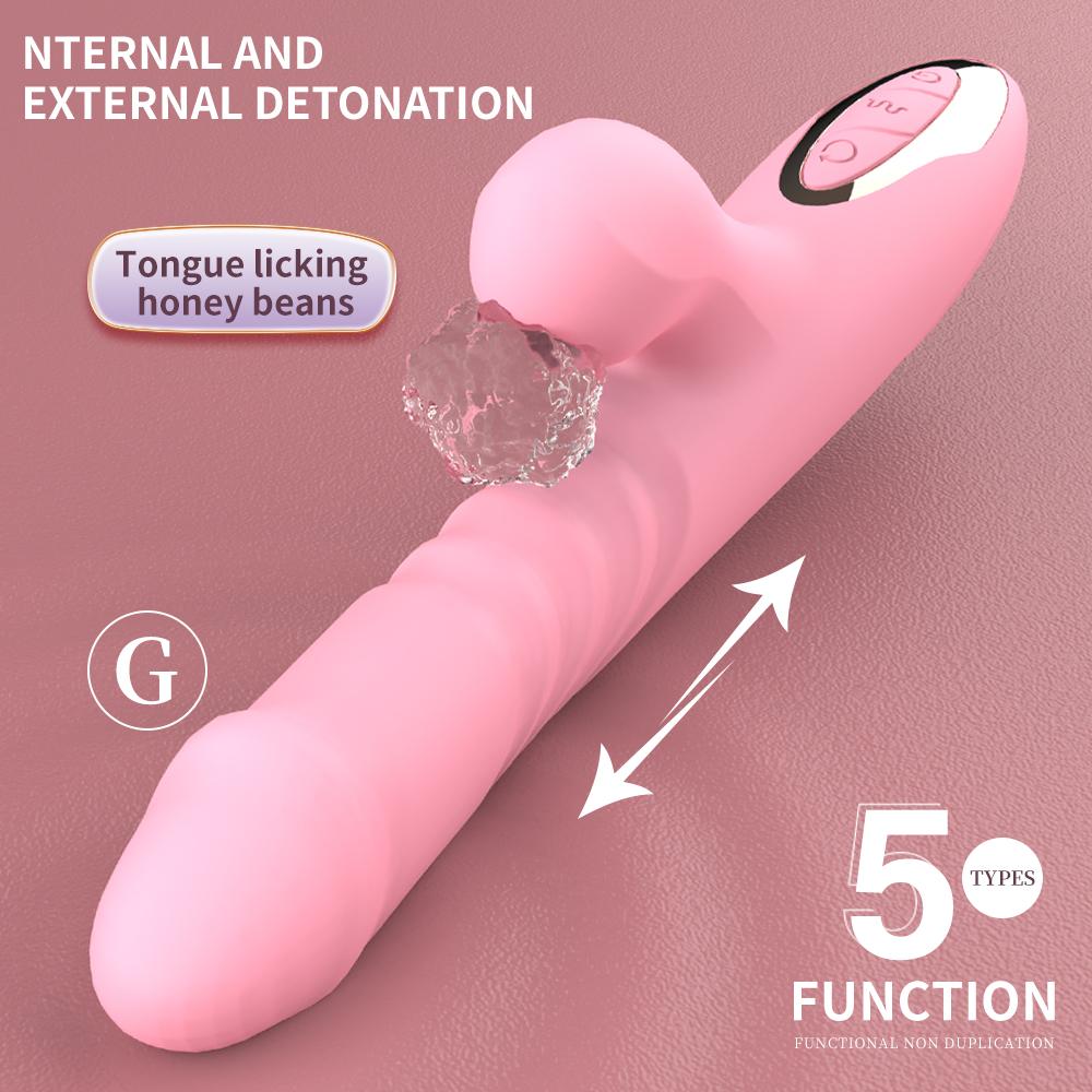 Feel İleri Geri Hareketli Klitoris Emiş Özellikli Titreşimli Şarjlı Rabbit Vibratör