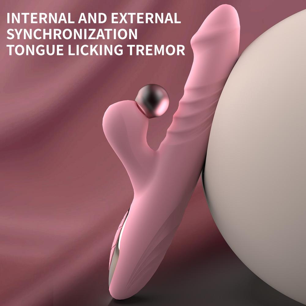 Feel İleri Geri Hareketli Klitoris Emiş Özellikli Titreşimli Şarjlı Rabbit Vibratör