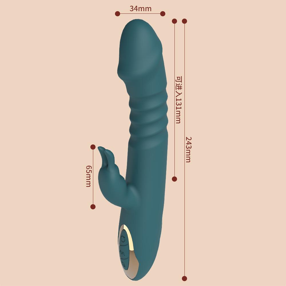 Feel İleri Geri Hareketli Klitoris Okşama Özellikli Titreşimli Şarjlı Rabbit Vibratör