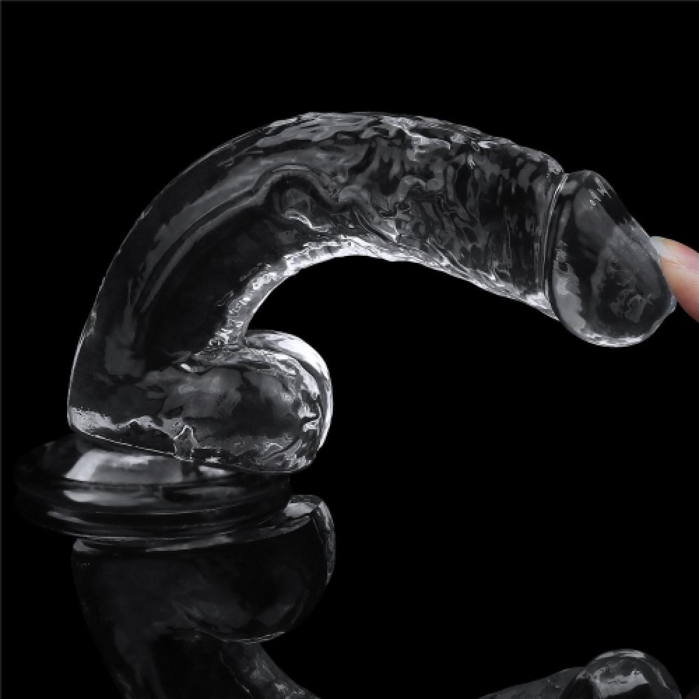 Flawless Clear 19 Cm Vantuzlu Şeffaf Dildo