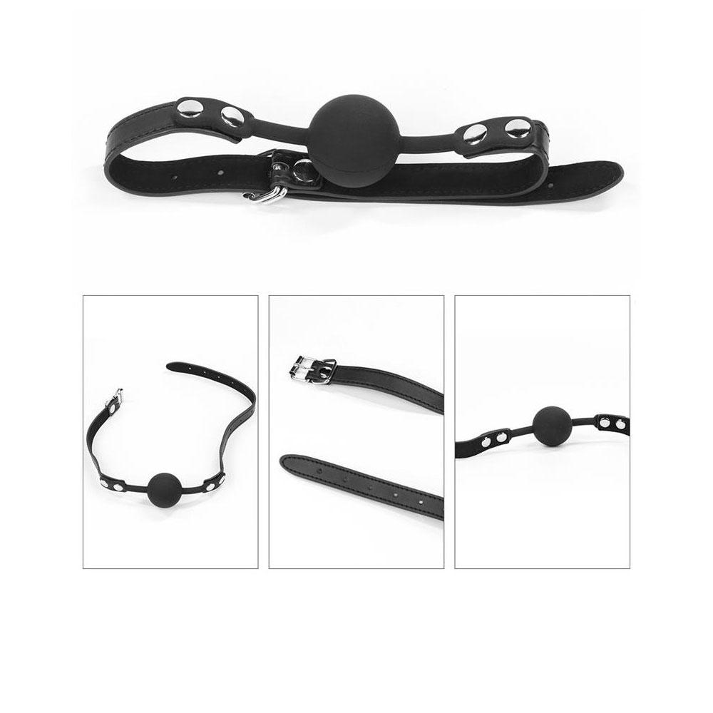 Kırbaç Göz Bandı Kelepçe Ve Ağız Topu 4 Parça BDSM Set