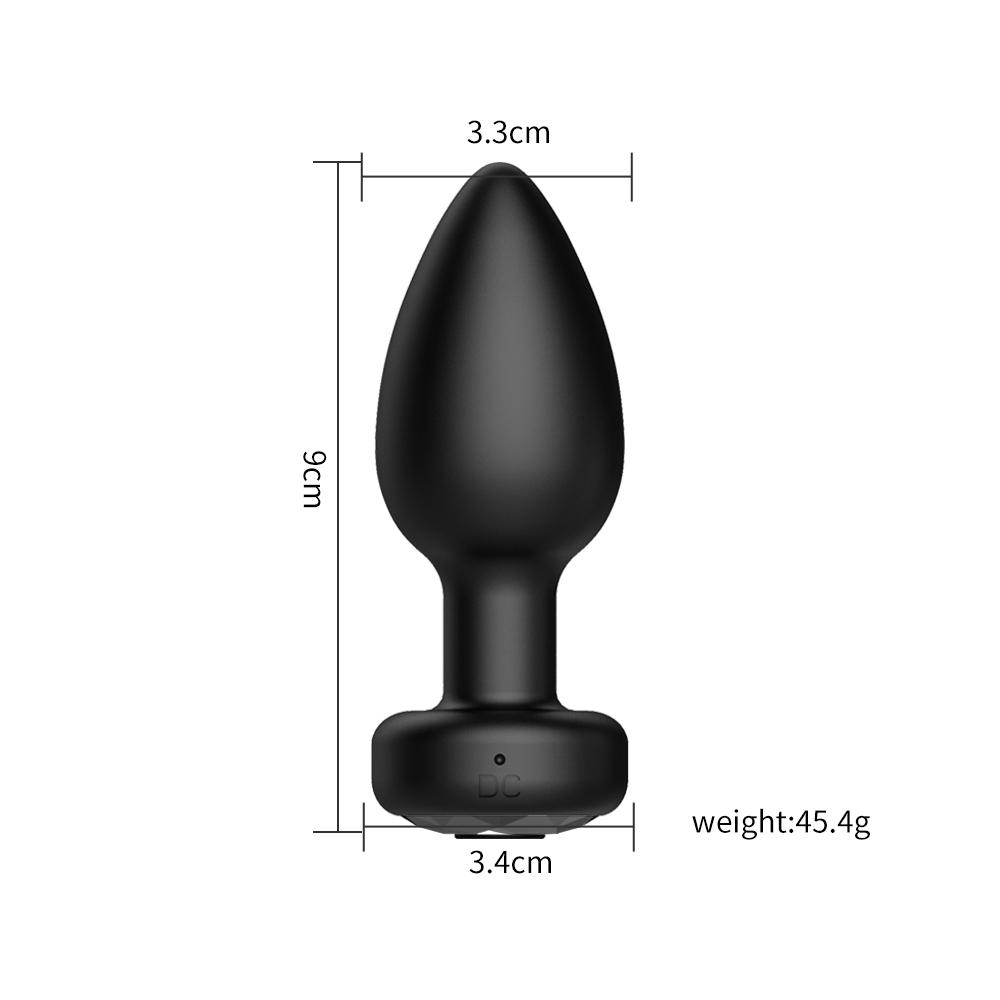 Kumandalı 10 Mod Titreşimli Şarjlı Anal Plug 9 CM Butt Plug