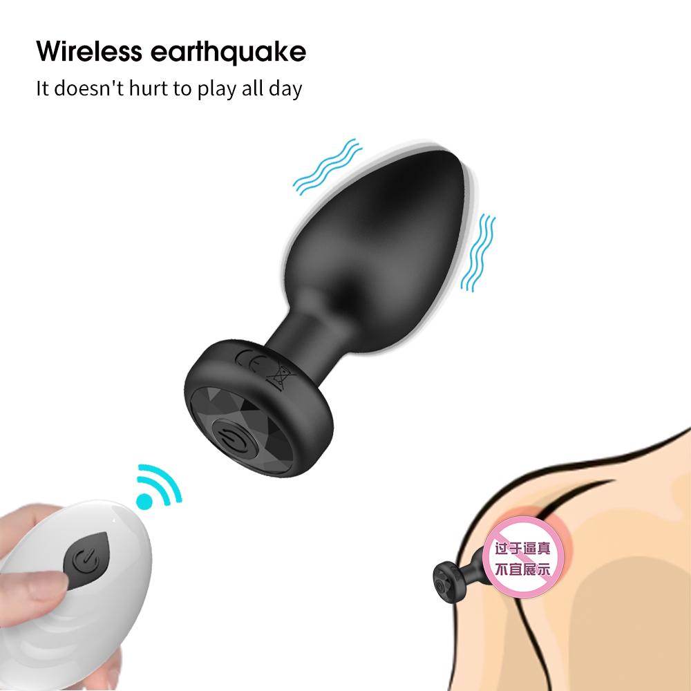 Kumandalı 10 Mod Titreşimli Şarjlı Anal Plug 9 CM Butt Plug