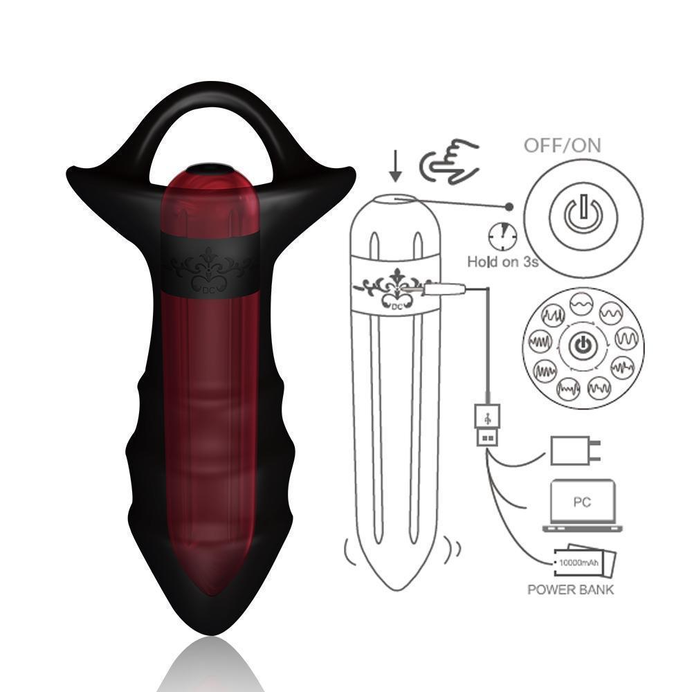 KYLIN Usb Şarjlı 9 Modlu Titreşimli Anal Plug Mini Vibratör