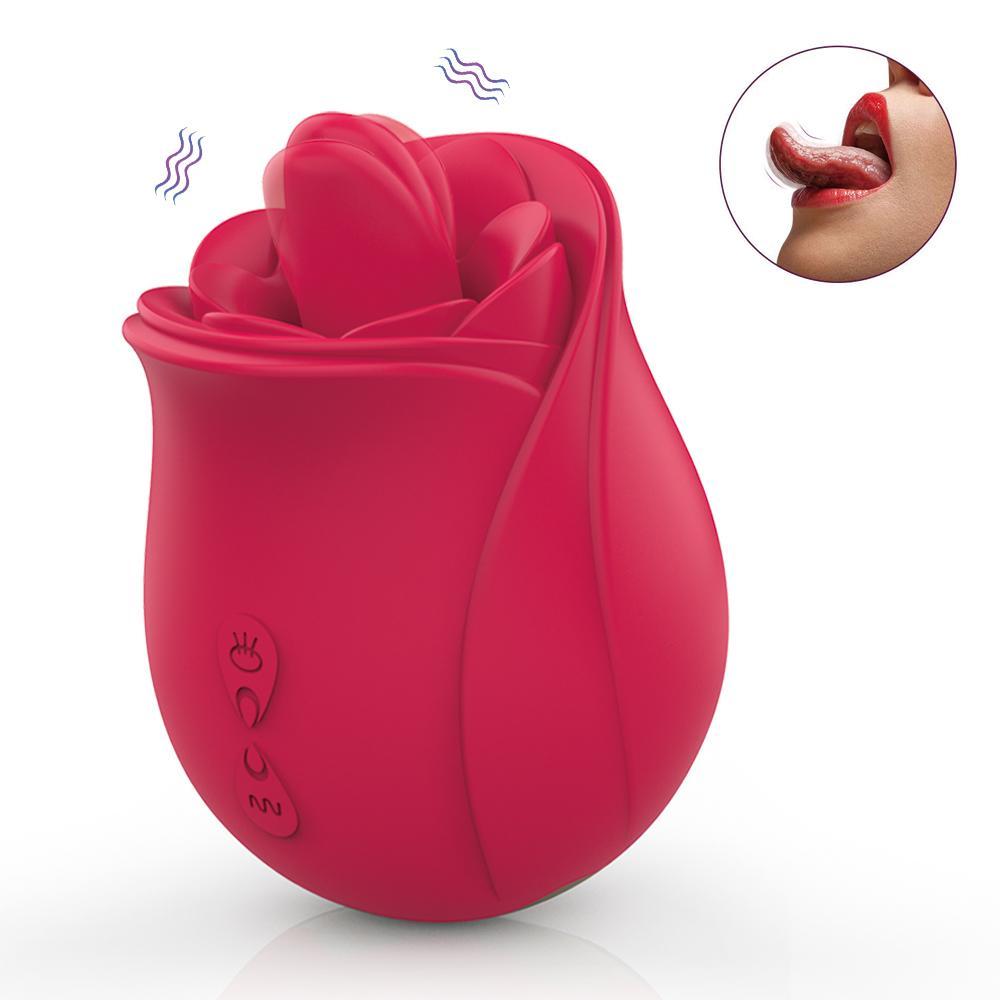 LickRose Dil Atma Özellikli Titreşimli Gül Vibratör