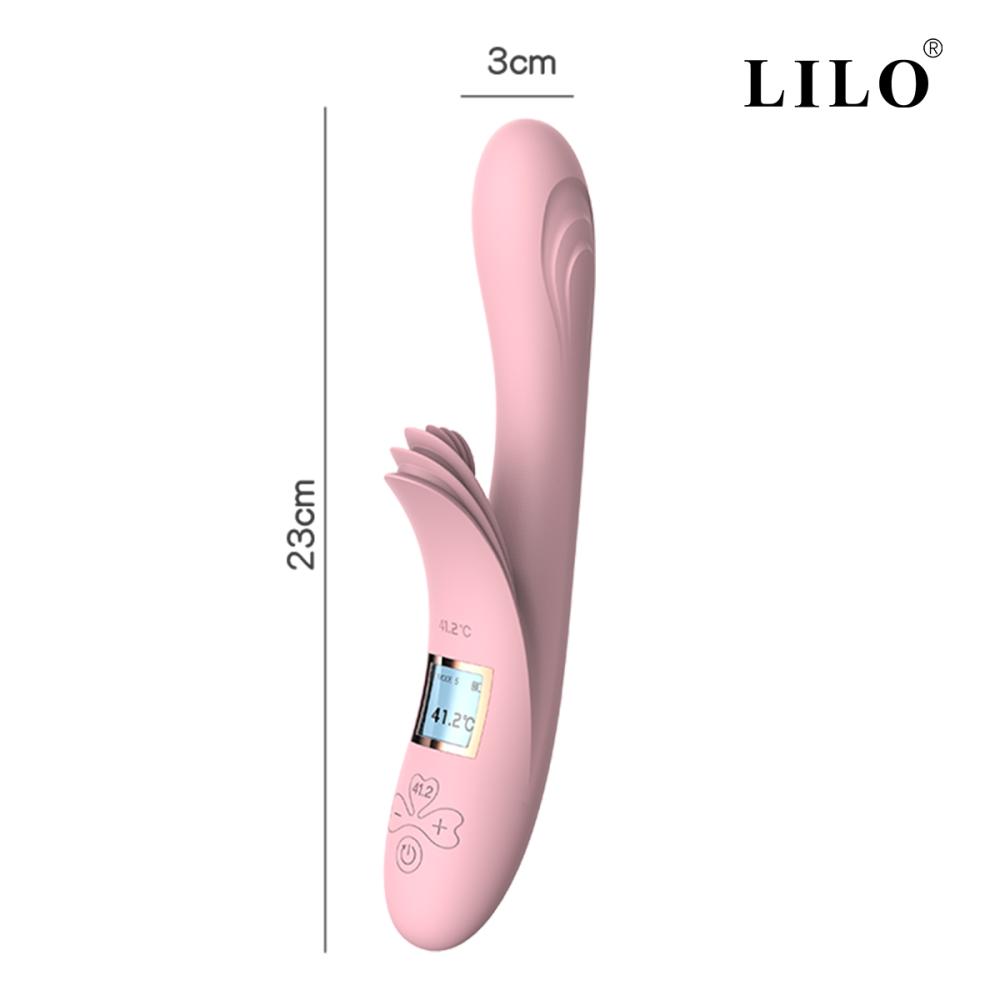 Lilo Çift Motorlu Akıllı Isıtmalı LCD Ekranlı Şarjlı Vibratör
