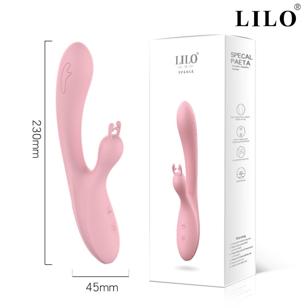 Lilo Çift Motorlu Klitoris Uyarıcı Titreşimli Şarjlı Rabbit Vibratör