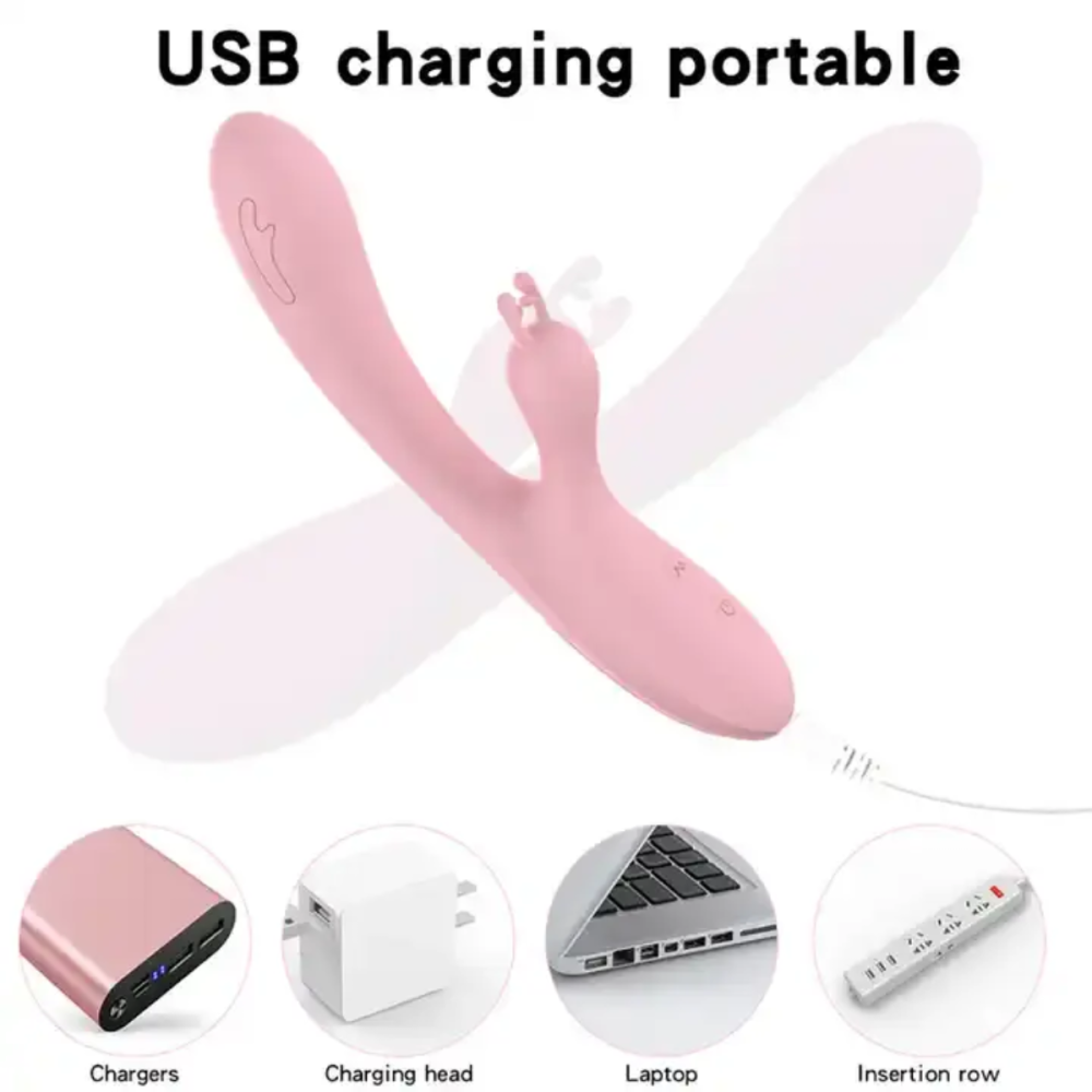 Lilo Çift Motorlu Klitoris Uyarıcı Titreşimli Şarjlı Rabbit Vibratör